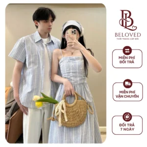Couple Set Váy Hai Dây Hàn Quốc